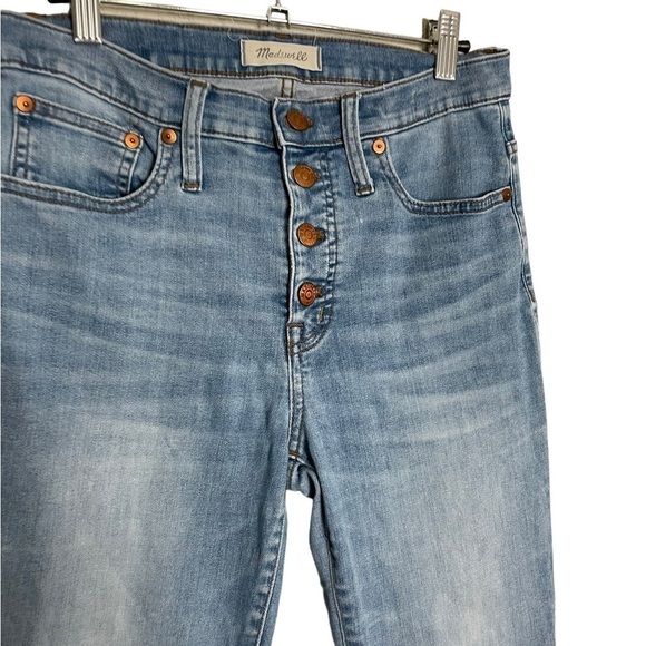 Madewell Light Wash Cali Demi Bootcut Exposed Button Fly Jeans 27 Tall - Picture 7 of 9
